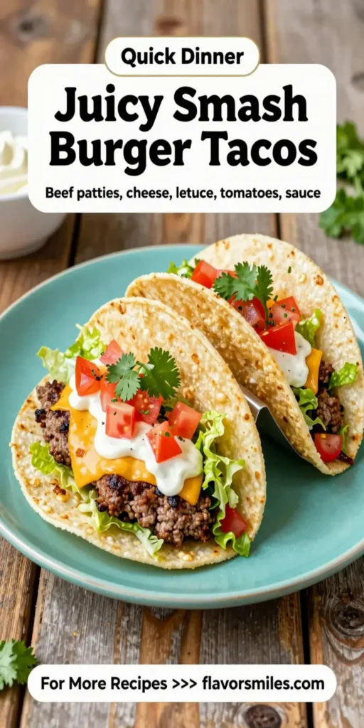 Juicy Smash Burger Tacos