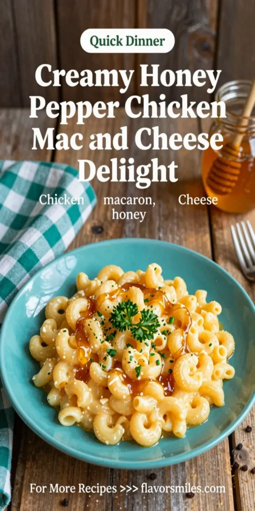 Creamy Honey Pepper Chicken Mac and Cheese Delight
