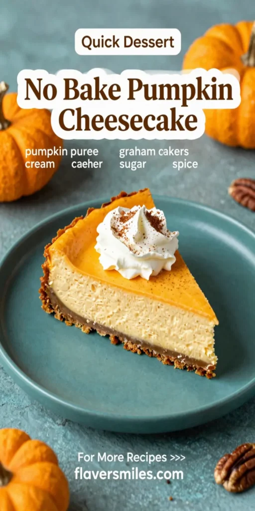 No Bake Pumpkin Cheesecake