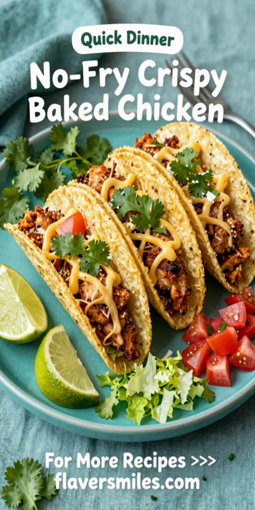No-Fry Crispy Baked Chicken Tacos