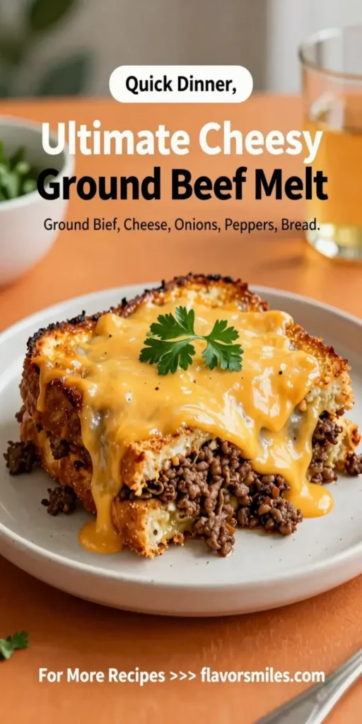 Ultimate Cheesy Ground Beef Melt