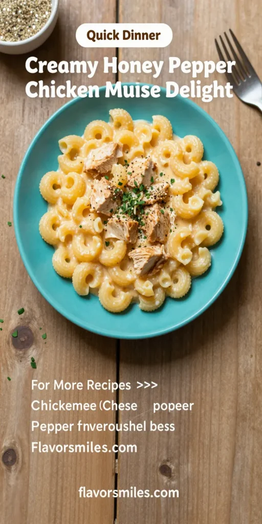 Creamy Honey Pepper Chicken Mac and Cheese Delight