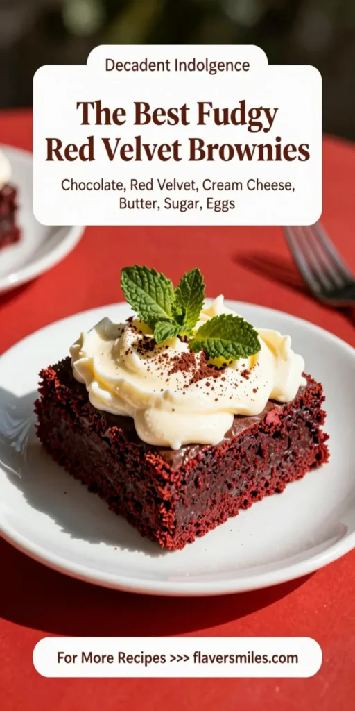 The Best Fudgy Red Velvet Brownies