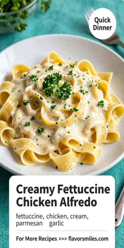 Creamy Fettuccine Chicken Alfredo