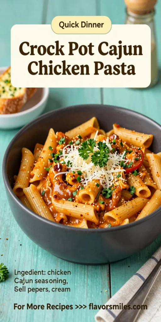 Crock Pot Cajun Chicken Pasta