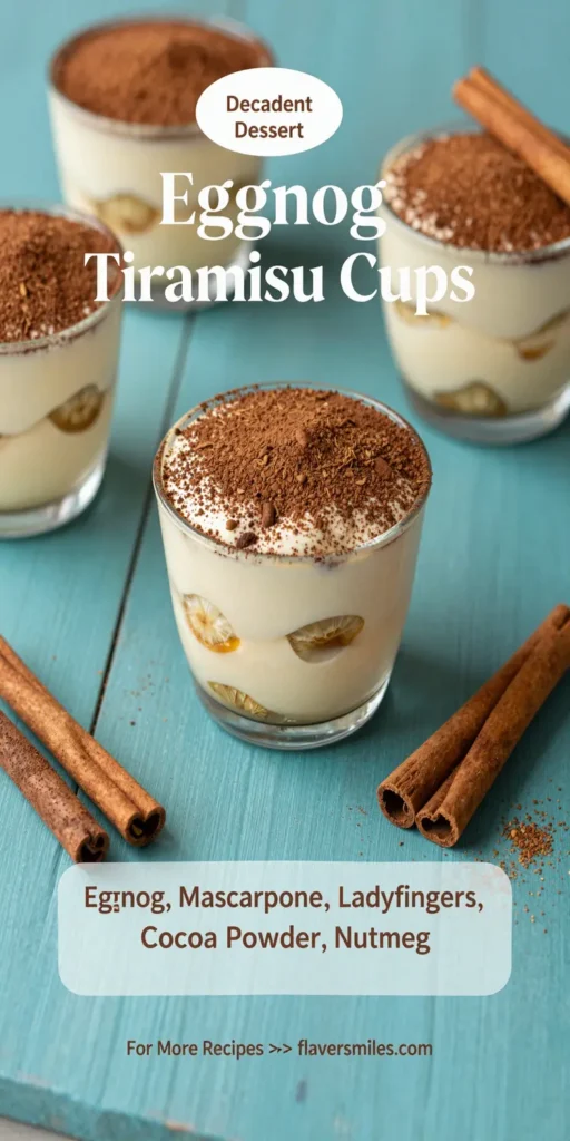 Eggnog Tiramisu Cups