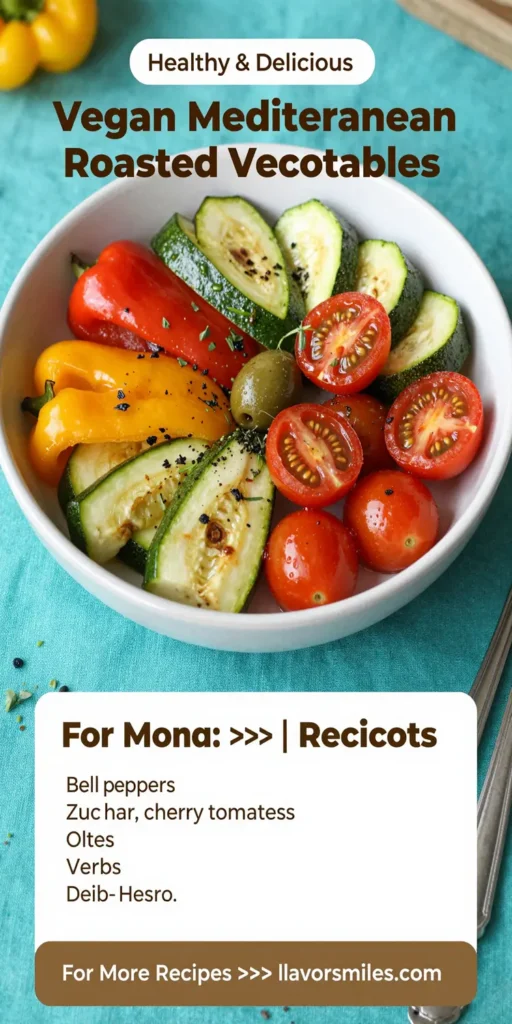 Vegan Mediterranean Roasted Vegetables Bowl