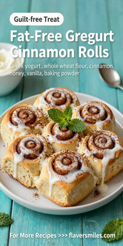 Fat-Free Greek Yogurt Cinnamon Rolls