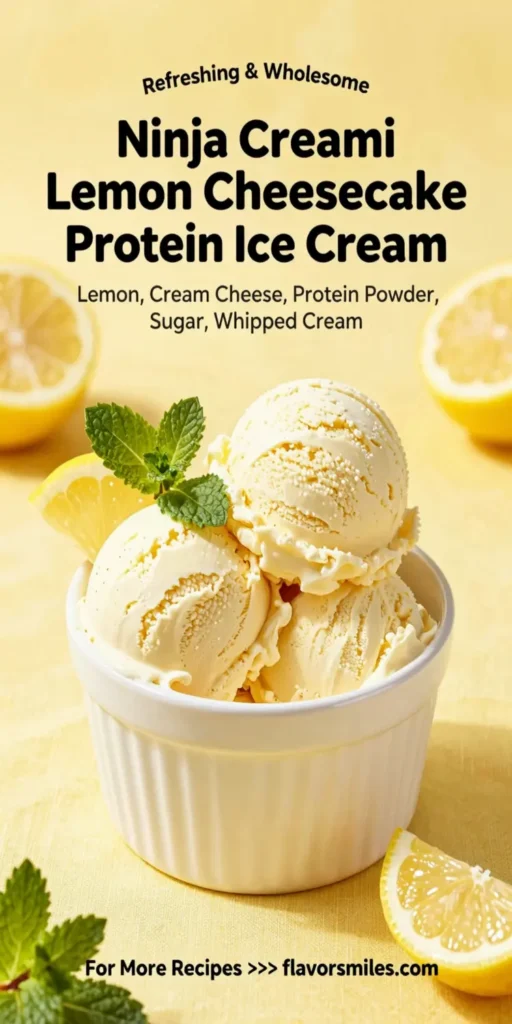Ninja Creami Lemon Cheesecake Protein Ice Cream