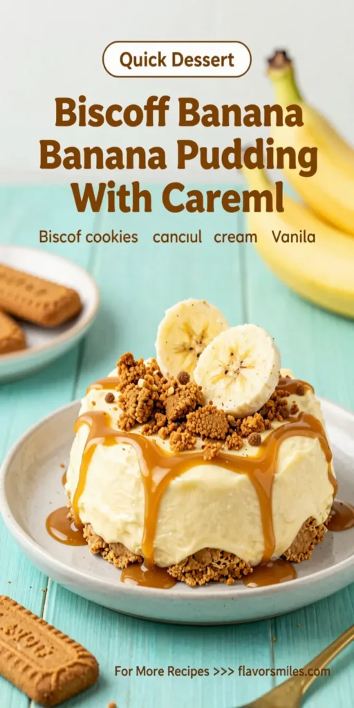 Biscoff Banana Pudding With Caramel Cookie Flavor