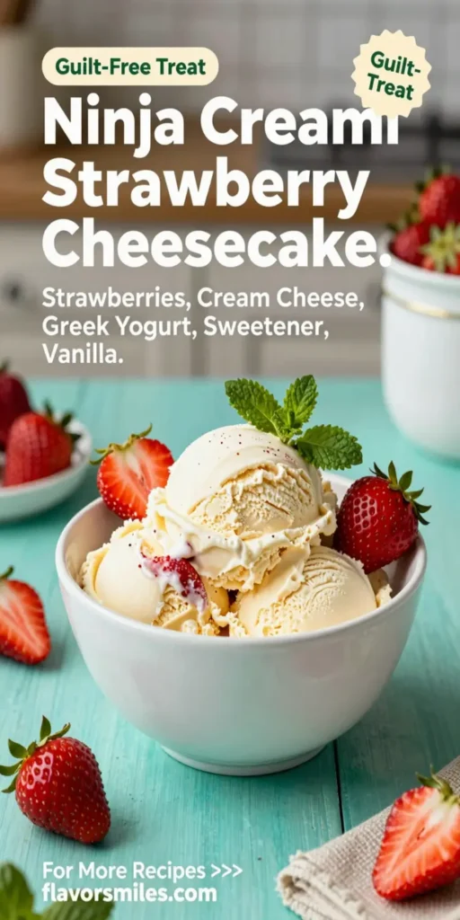 Ninja Creami Strawberry Cheesecake Protein Ice Cream