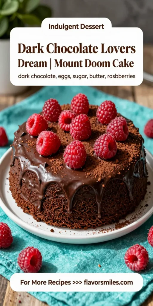Dark Chocolate Lovers Dream | Mount Doom Cake