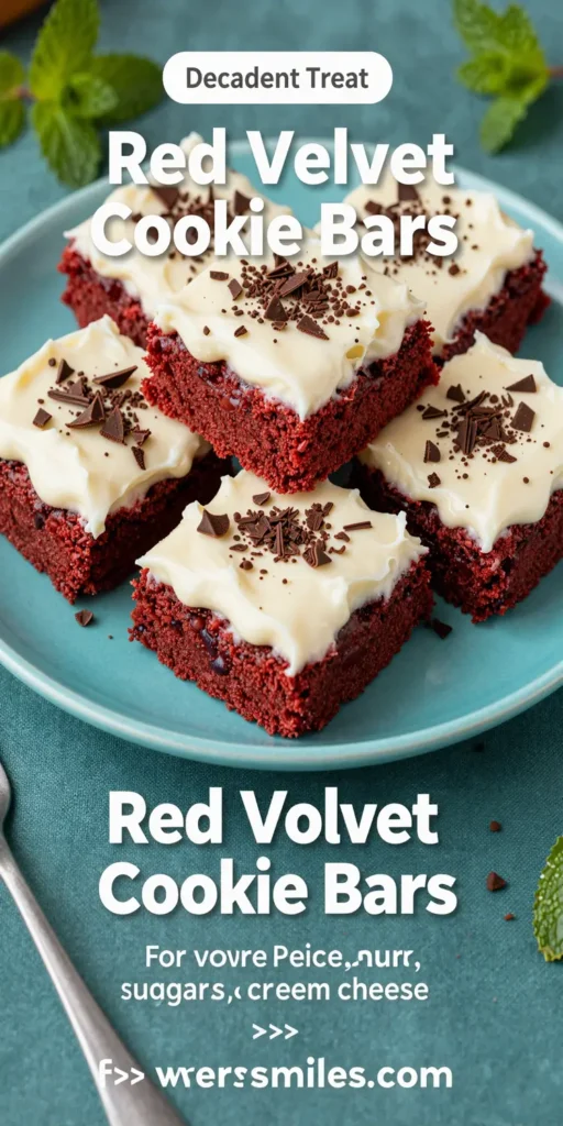 Red Velvet Cookie Bars