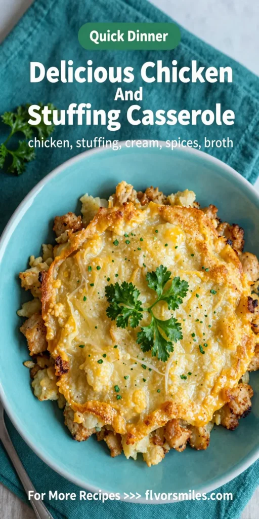 Delicious Chicken And Stuffing Casserole