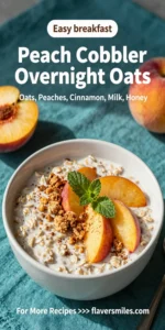 Peach Cobbler Overnight Oats