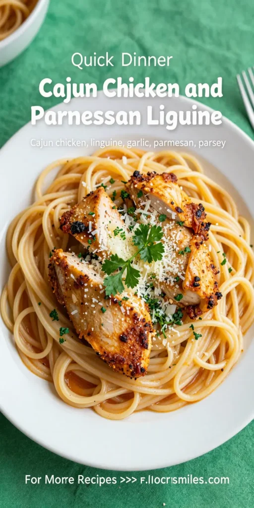 Cajun Chicken and Garlic Parmesan Linguine