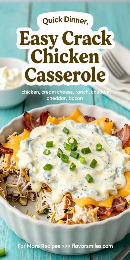 Easy Crack Chicken Casserole