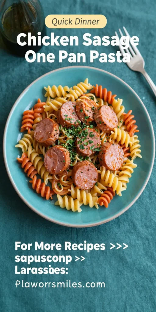 Chicken Apple Sausage One Pan Pasta