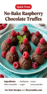 No-Bake Raspberry Chocolate Truffles