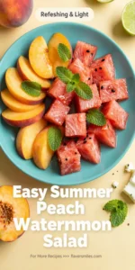 Easy Summer Peach Watermelon Salad