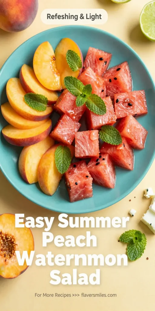 Easy Summer Peach Watermelon Salad