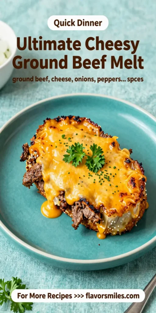 Ultimate Cheesy Ground Beef Melt