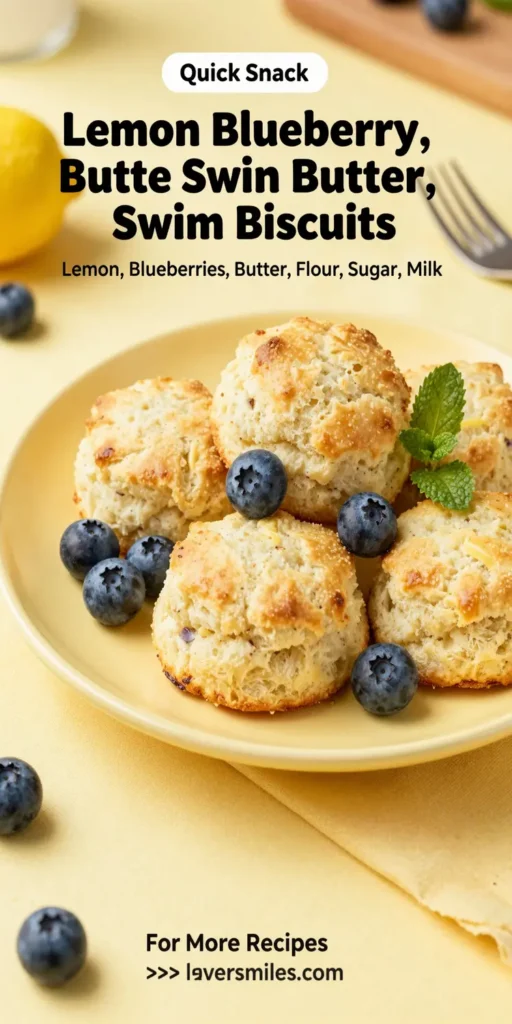 Lemon Blueberry Butter Swim Biscuits