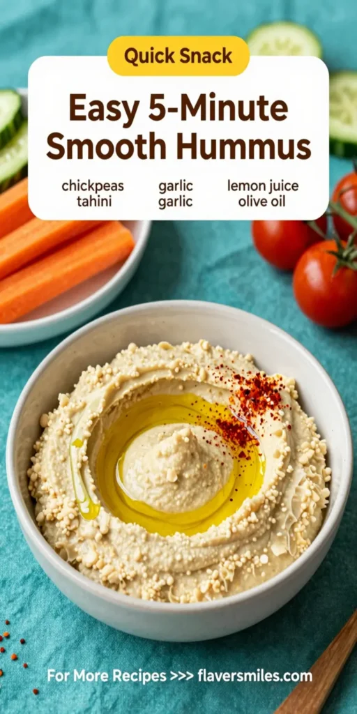 Easy 5-Minute Smooth Hummus
