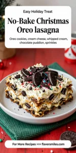 No-Bake Christmas Oreo Lasagna