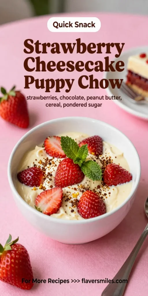 Strawberry Cheesecake Puppy Chow