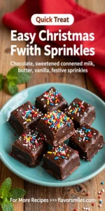Easy Christmas Fudge with Sprinkles