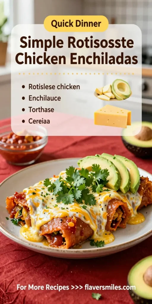 Simple Rotisserie Chicken Enchiladas