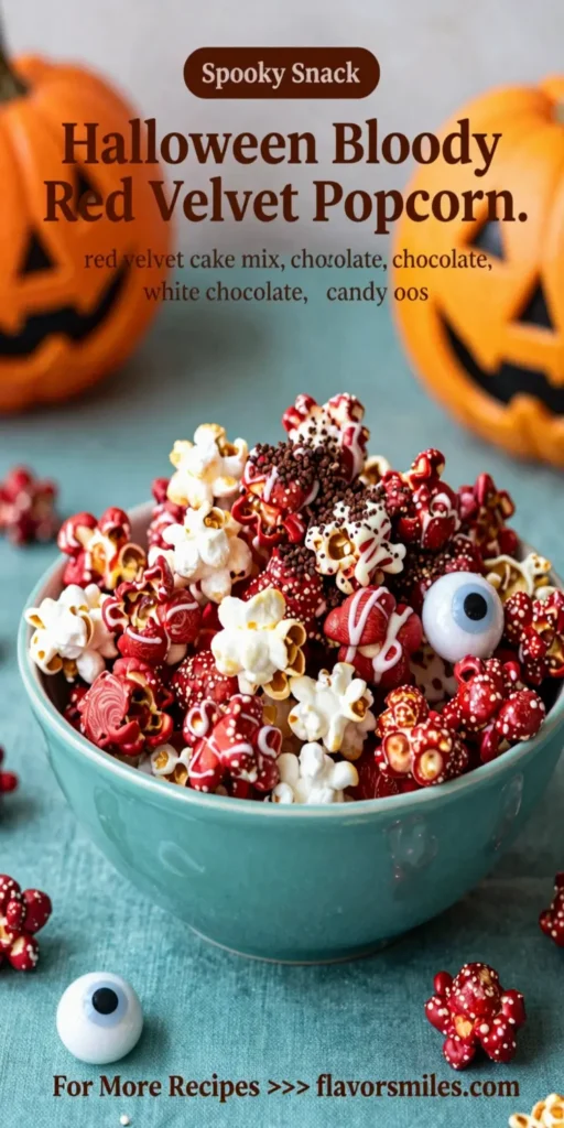Halloween Bloody Red Velvet Popcorn