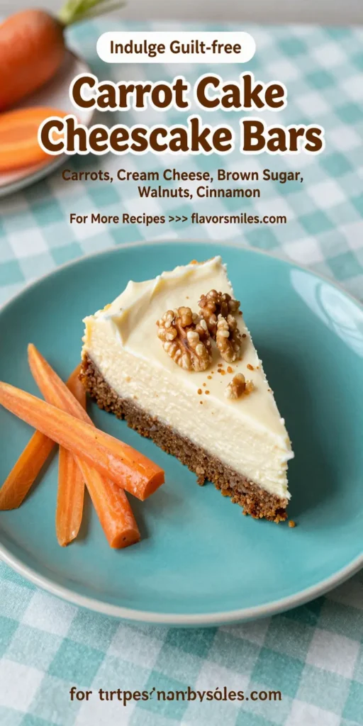 Carrot Cake Cheesecake Bars