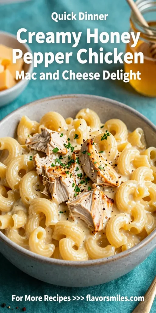 Creamy Honey Pepper Chicken Mac and Cheese Delight