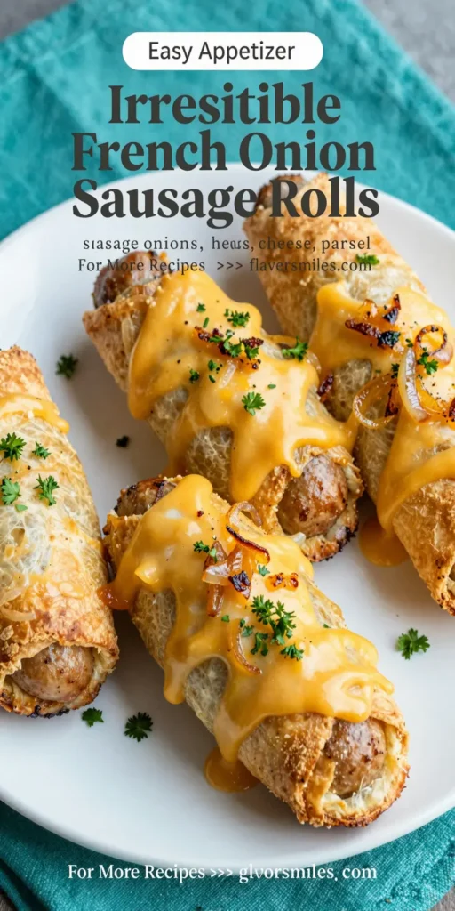 Irresistible French Onion Sausage Rolls