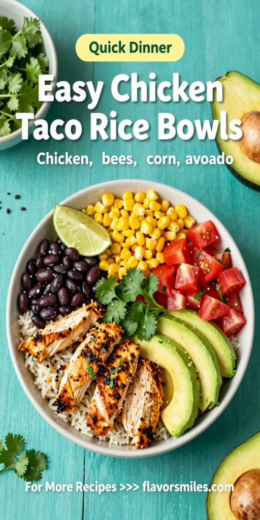 Easy Chicken Taco Rice Bowls