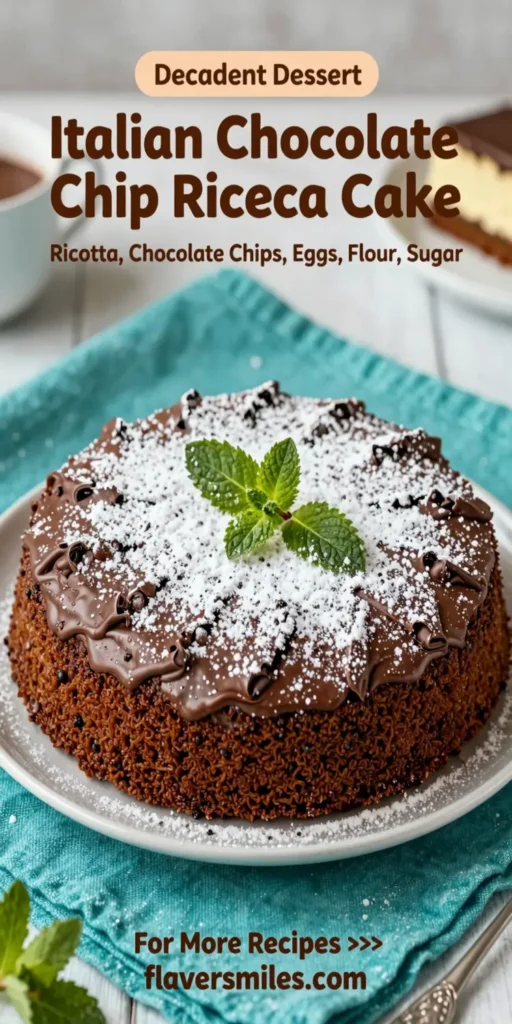 Italian Chocolate Chip Ricotta Cake