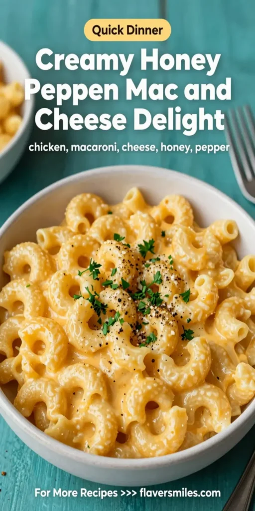 Creamy Honey Pepper Chicken Mac and Cheese Delight
