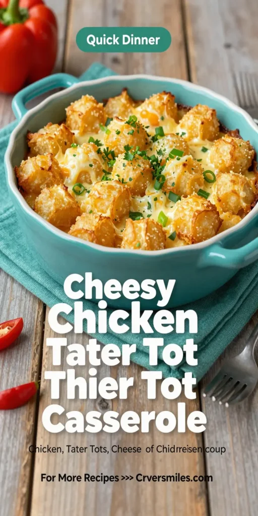 Cheesy Chicken Tater Tot Casserole
