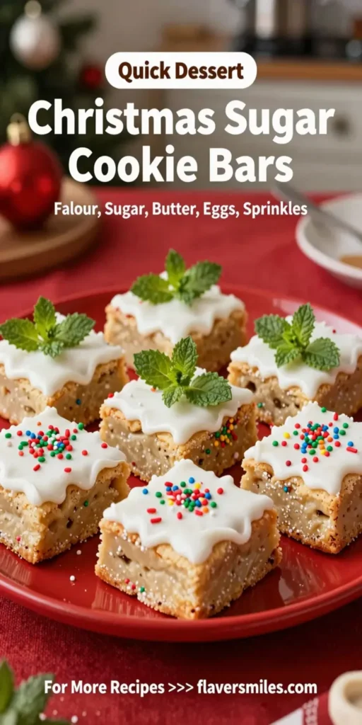 Christmas Sugar Cookie Bars