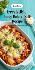 Irresistible Easy Baked Ziti Recipe
