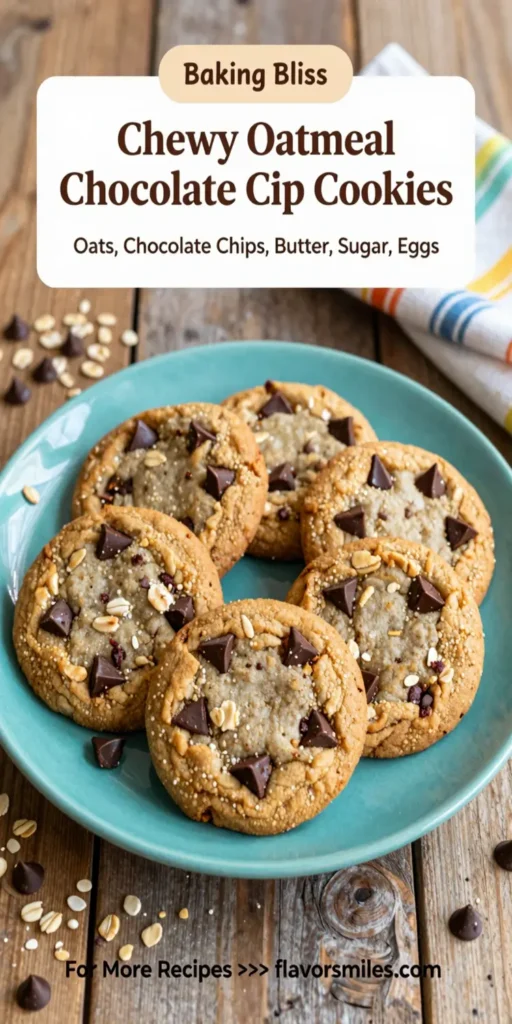 Chewy Oatmeal Chocolate Chip Cookies