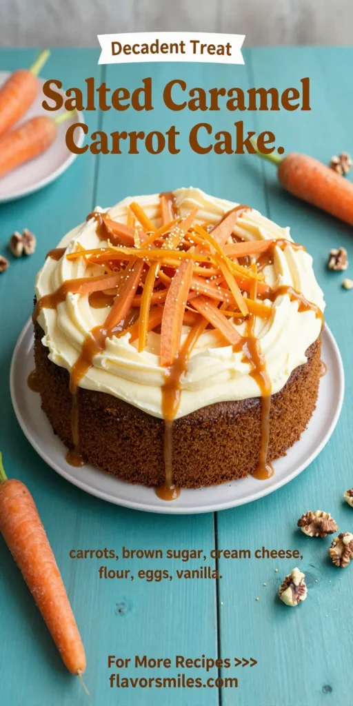 Salted Caramel Carrot Cake with Cream Cheese Frosting