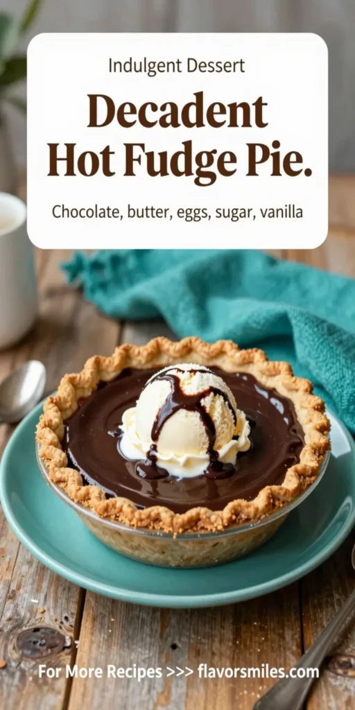 Decadent Hot Fudge Pie