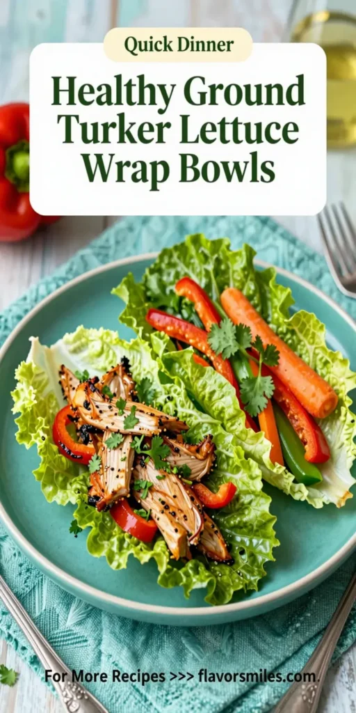 Healthy Ground Turkey Lettuce Wrap Bowls