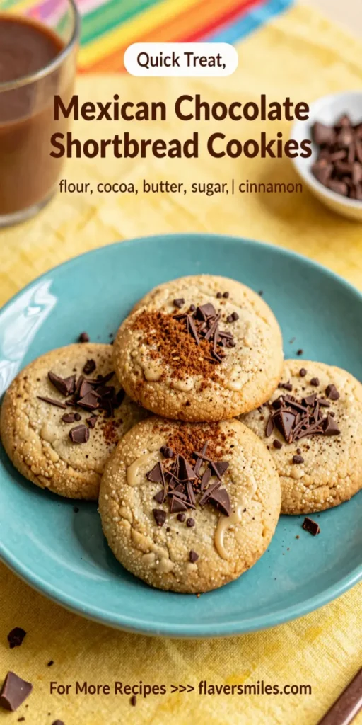 Mexican Chocolate Shortbread Cookies
