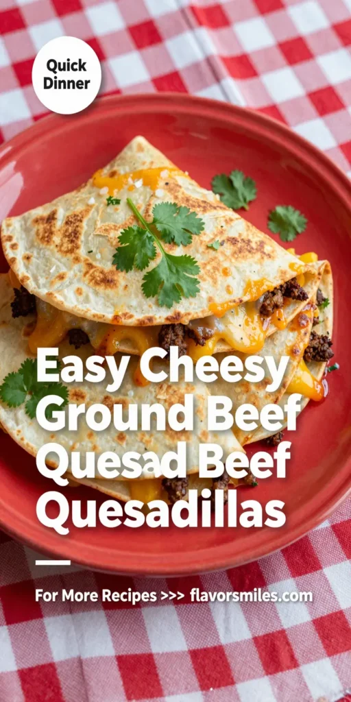 Easy Cheesy Ground Beef Quesadillas