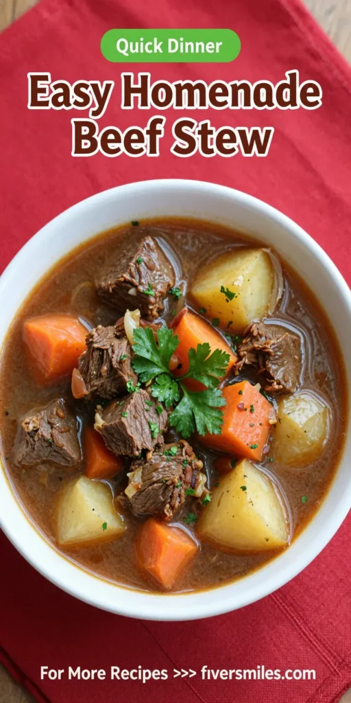 Easy Homemade Beef Stew
