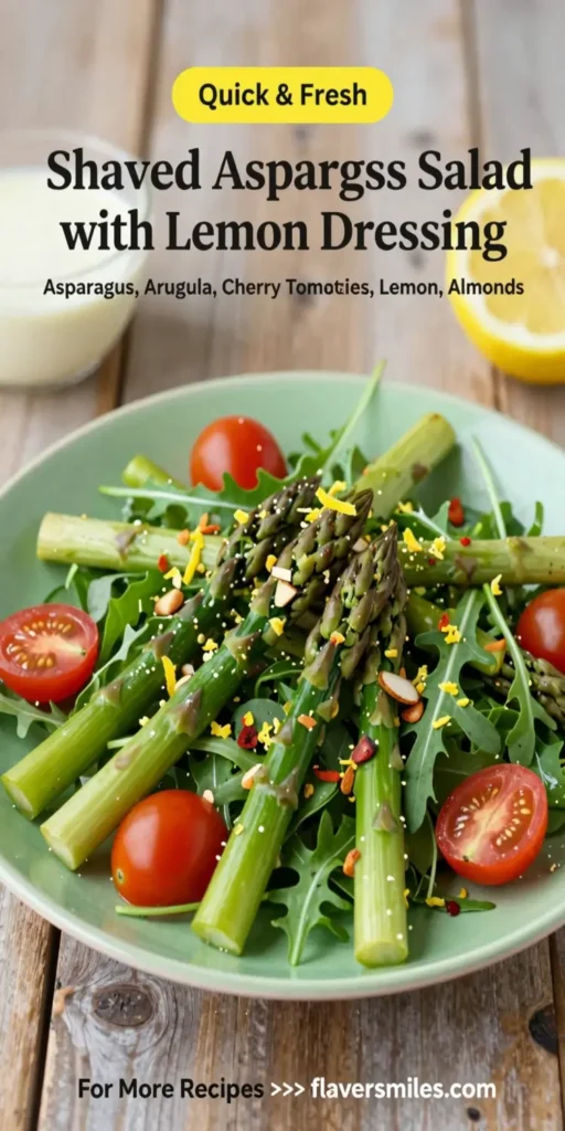 Shaved Asparagus Salad with Lemon Dressing
